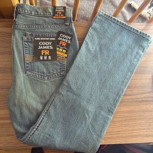 CODY JAMES MEN'S FR SLIM Boot WORK JEANS C2 - Picture 1 of 12